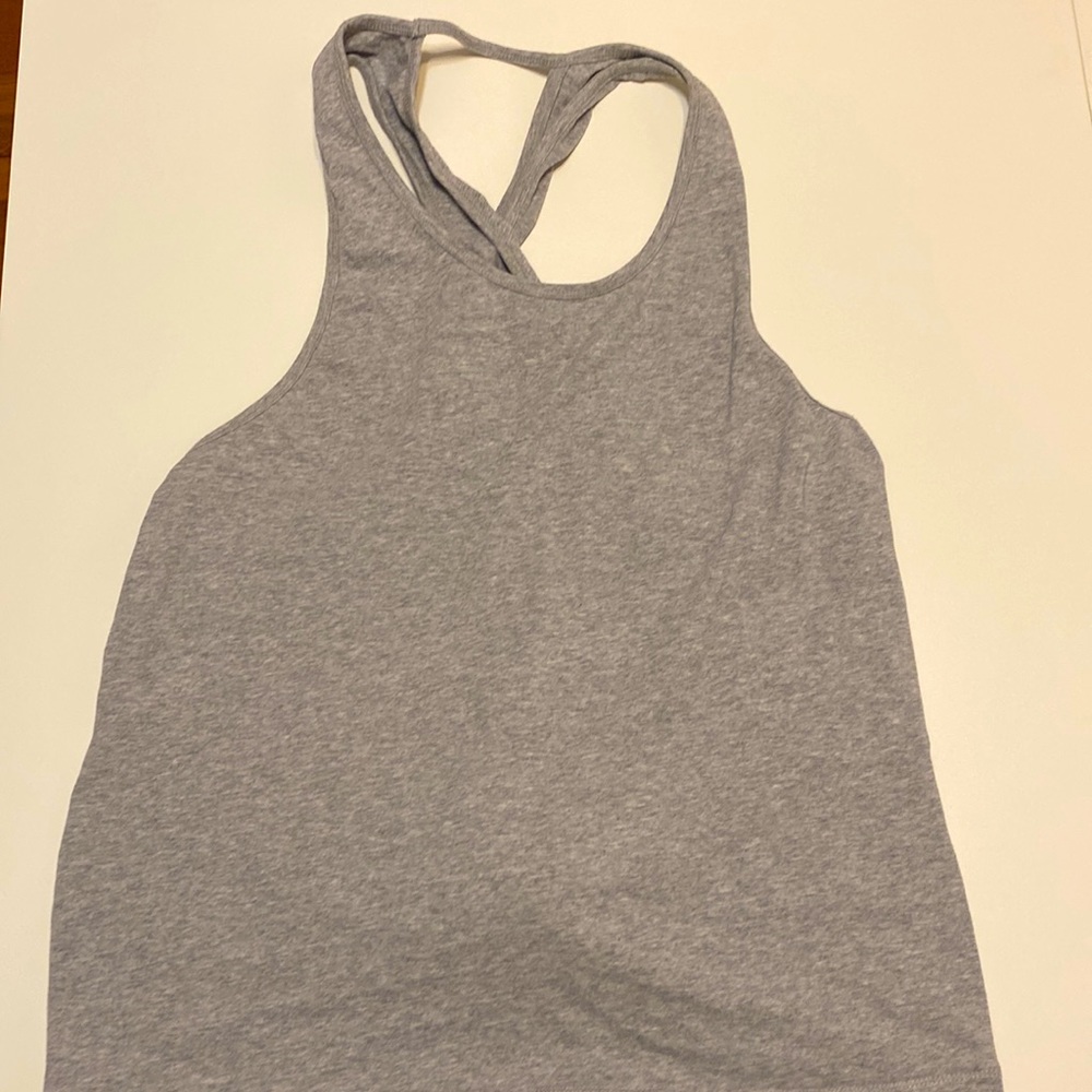 PACT gray split back tie tank size L
